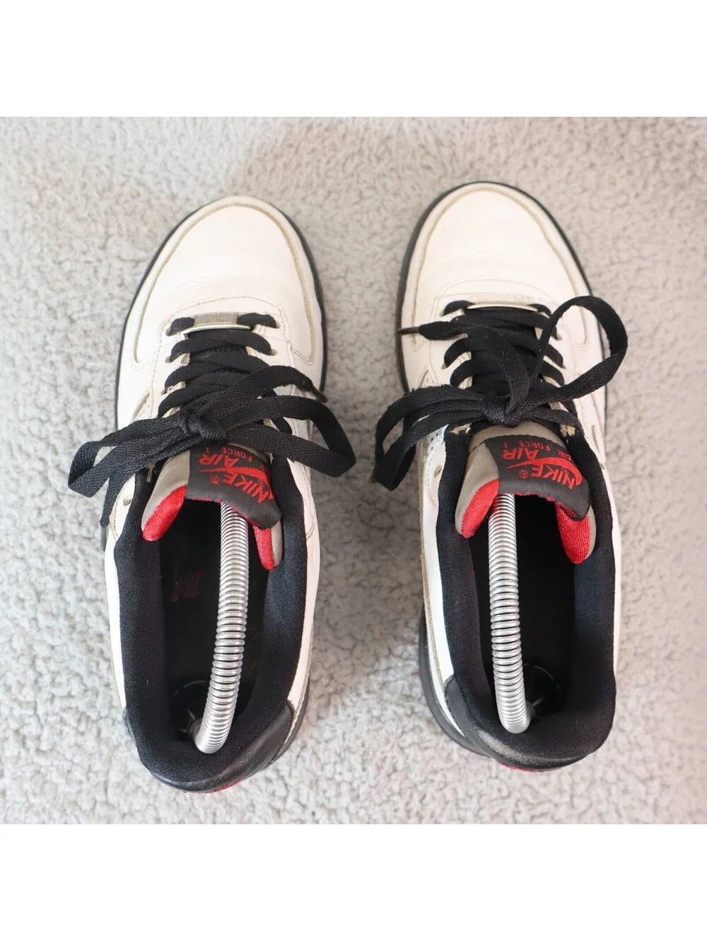 Nike Air Force One Low 5.5Y White Varsity Red 320335-111